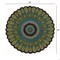 Homeroots 8 ft. Round Green Peacock Feather Area Rug 396248 - alternate 7